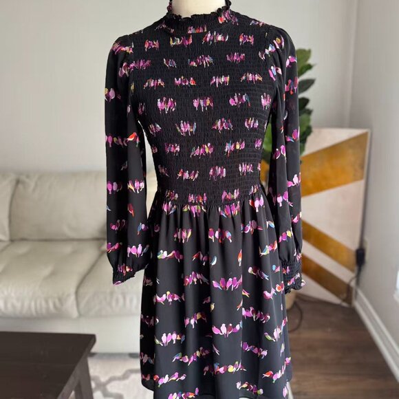 Kate Spade Love Birds Smocked Dress Size 6 - Picture 5 of 6